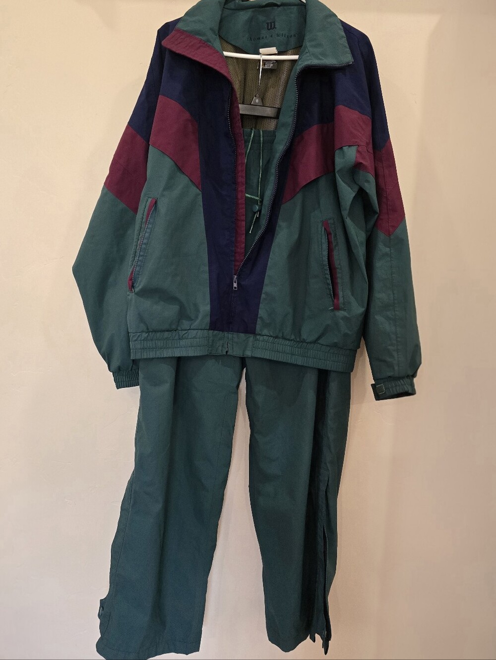 Thomas E. Wilson 2 Pc Mens Windbreaker Tracksuit Mens Size Large 90's Gore-Tex